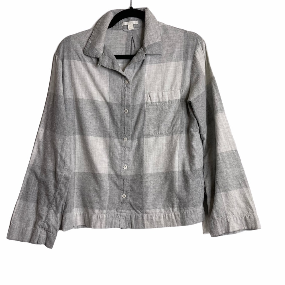 3/15 sale! COS Windowpane Plaid Button Up Top XS - Picture 1 of 11